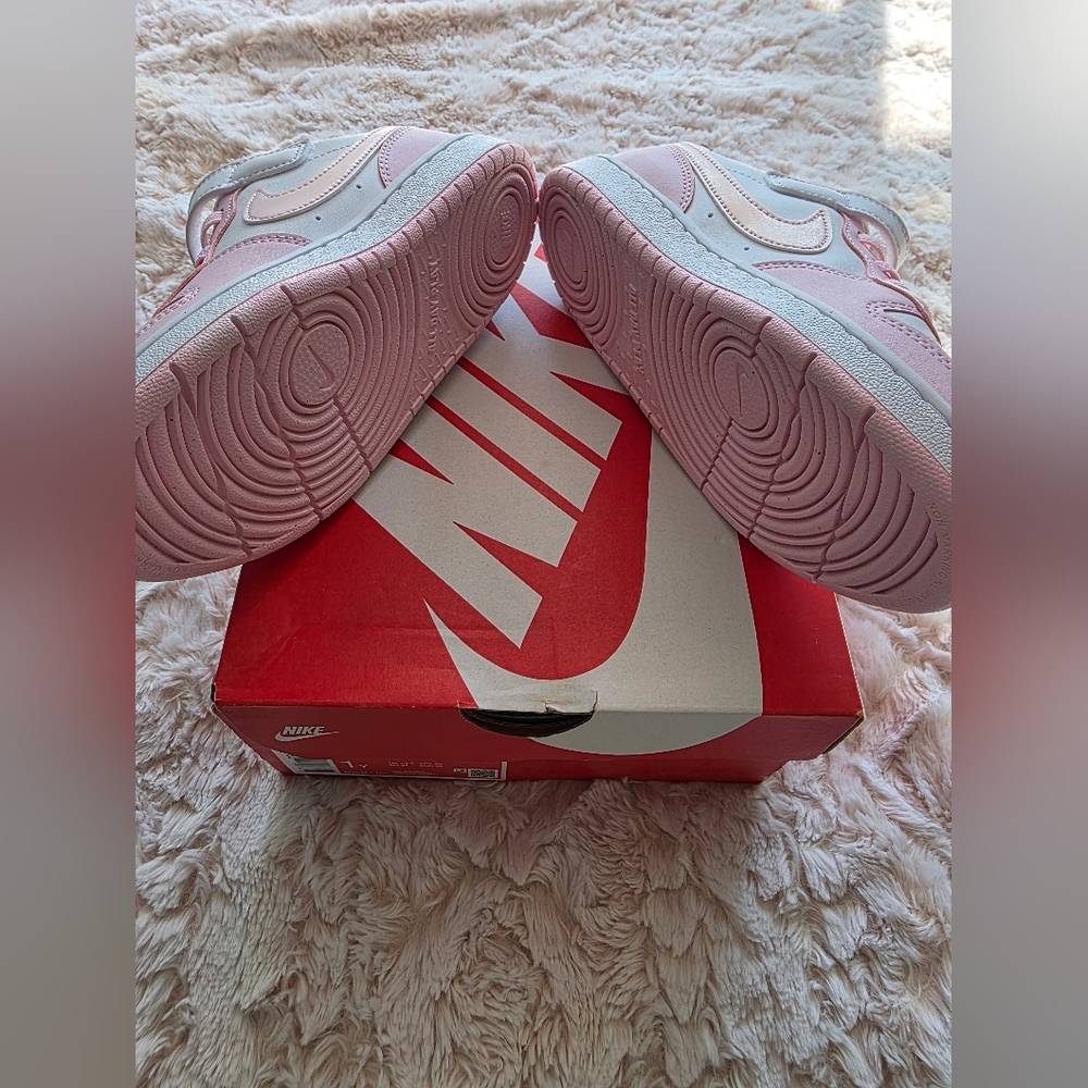 Nike Kids Pink and White Sneakers - Picture 6 of 7